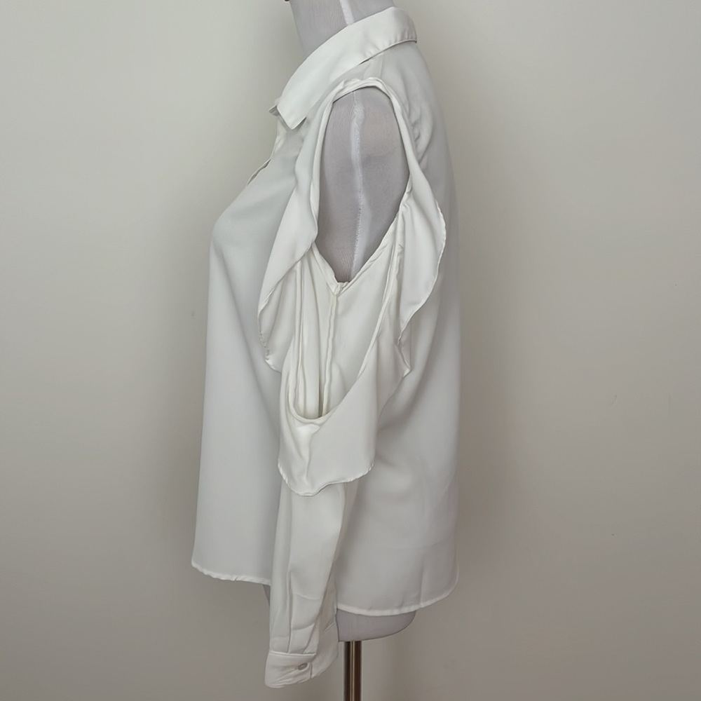 Walter Baker Open Shoulder Button Down Shirt - image 1